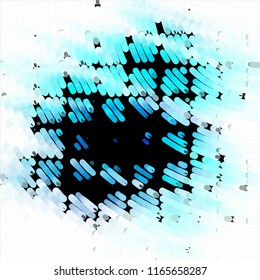 Abstract grunge grid stripe halftone background pattern. Spotted black and white line vector illustration
