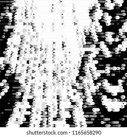 Abstract grunge grid stripe halftone background pattern. Spotted black and white line vector illustration
