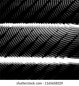 Abstract grunge grid stripe halftone background pattern. Spotted black and white line vector illustration
