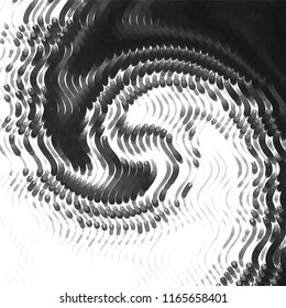 Abstract grunge grid stripe halftone background pattern. Spotted black and white line vector illustration
