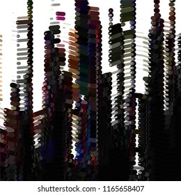 Abstract grunge grid stripe halftone background pattern. Spotted black and white line vector illustration
