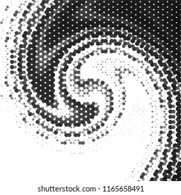 Abstract grunge grid stripe halftone background pattern. Spotted black and white line vector illustration
