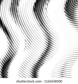 Abstract grunge grid stripe halftone background pattern. Spotted black and white line vector illustration
