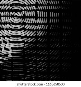 Abstract grunge grid stripe halftone background pattern. Spotted black and white line vector illustration
