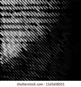 Abstract grunge grid stripe halftone background pattern. Spotted black and white line vector illustration
