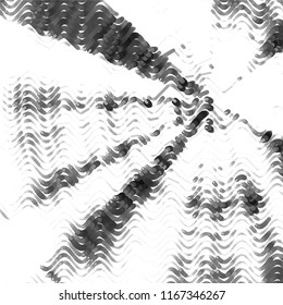 Abstract grunge grid stripe halftone background pattern. Spotted black and white line vector illustration
