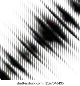 Abstract grunge grid stripe halftone background pattern. Spotted black and white line vector illustration

