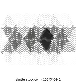 Abstract grunge grid stripe halftone background pattern. Spotted black and white line vector illustration
