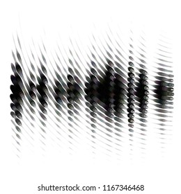 Abstract grunge grid stripe halftone background pattern. Spotted black and white line vector illustration
