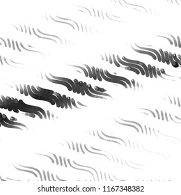 Abstract grunge grid stripe halftone background pattern. Spotted black and white line vector illustration
