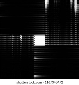 Abstract grunge grid stripe halftone background pattern. Spotted black and white line vector illustration
