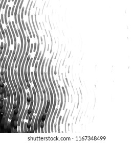 Abstract grunge grid stripe halftone background pattern. Spotted black and white line vector illustration

