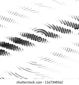 Abstract grunge grid stripe halftone background pattern. Spotted black and white line vector illustration
