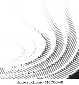 Abstract grunge grid stripe halftone background pattern. Spotted black and white line vector illustration
