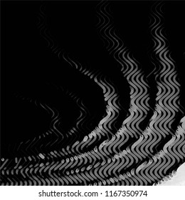 Abstract grunge grid stripe halftone background pattern. Spotted black and white line vector illustration

