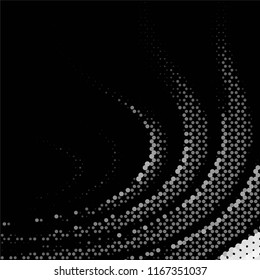 Abstract grunge grid stripe halftone background pattern. Spotted black and white line vector illustration
