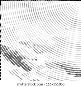 Abstract grunge grid stripe halftone background pattern. Spotted black and white line vector illustration

