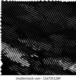 Abstract grunge grid stripe halftone background pattern. Spotted black and white line vector illustration
