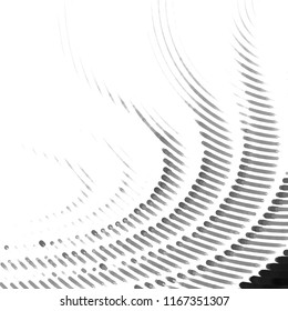 Abstract grunge grid stripe halftone background pattern. Spotted black and white line vector illustration
