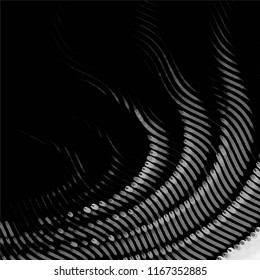 Abstract grunge grid stripe halftone background pattern. Spotted black and white line vector illustration
