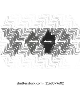 Abstract grunge grid stripe halftone background pattern. Spotted black and white line vector illustration
