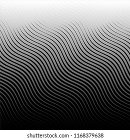 Abstract grunge grid stripe halftone background pattern. Spotted black and white line vector illustration
