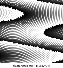 Abstract grunge grid stripe halftone background pattern. Spotted black and white line vector illustration
