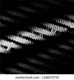 Abstract grunge grid stripe halftone background pattern. Spotted black and white line vector illustration

