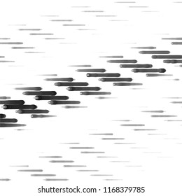 Abstract grunge grid stripe halftone background pattern. Spotted black and white line vector illustration
