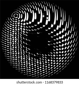 Abstract grunge grid stripe halftone background pattern. Spotted black and white line vector illustration
