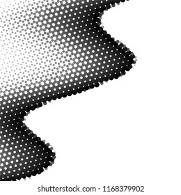Abstract grunge grid stripe halftone background pattern. Spotted black and white line vector illustration
