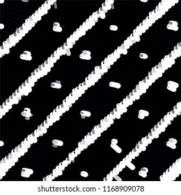 Abstract grunge grid stripe halftone background pattern. Spotted black and white line vector illustration
