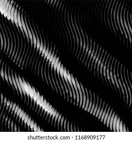 Abstract grunge grid stripe halftone background pattern. Spotted black and white line vector illustration

