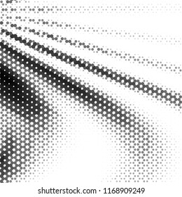 Abstract grunge grid stripe halftone background pattern. Spotted black and white line vector illustration
