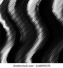 Abstract grunge grid stripe halftone background pattern. Spotted black and white line vector illustration
