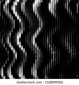 Abstract grunge grid stripe halftone background pattern. Spotted black and white line vector illustration

