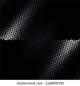 Abstract grunge grid stripe halftone background pattern. Spotted black and white line vector illustration
