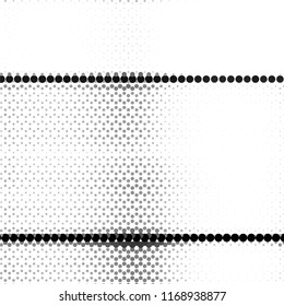 Abstract grunge grid stripe halftone background pattern. Spotted black and white line vector illustration
