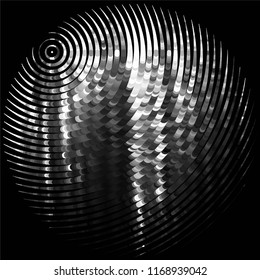 Abstract grunge grid stripe halftone background pattern. Spotted black and white line vector illustration
