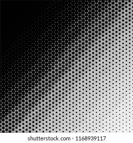 Abstract grunge grid stripe halftone background pattern. Spotted black and white line vector illustration
