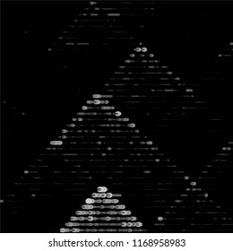 Abstract grunge grid stripe halftone background pattern. Spotted black and white line vector illustration
