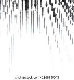 Abstract grunge grid stripe halftone background pattern. Spotted black and white line vector illustration
