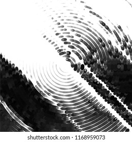 Abstract grunge grid stripe halftone background pattern. Spotted black and white line vector illustration
