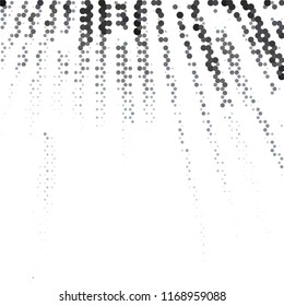 Abstract grunge grid stripe halftone background pattern. Spotted black and white line vector illustration
