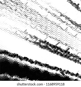 Abstract grunge grid stripe halftone background pattern. Spotted black and white line vector illustration
