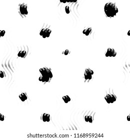 Abstract grunge grid stripe halftone background pattern. Spotted black and white line vector illustration

