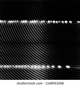Abstract grunge grid stripe halftone background pattern. Spotted black and white line vector illustration
