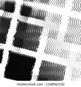 Abstract grunge grid stripe halftone background pattern. Spotted black and white line vector illustration
