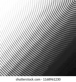 Abstract grunge grid stripe halftone background pattern. Spotted black and white line vector illustration

