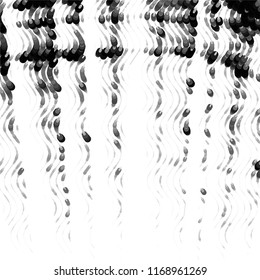 Abstract grunge grid stripe halftone background pattern. Spotted black and white line vector illustration

